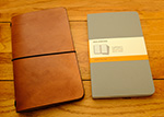 Leather Moleskine Large Cahier Cover