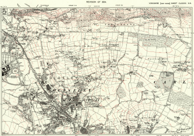Guiseley Os Map 1934