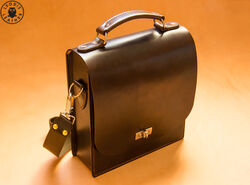 Chocolate Leather Messenger Bag