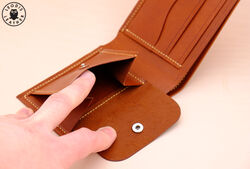 Leather kangaroo wallet