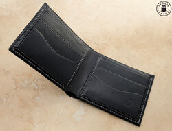Leather buffalo calf wallet