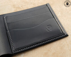 Leather buffalo calf wallet