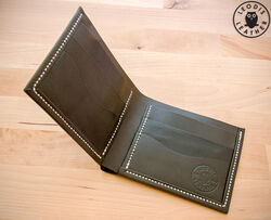 Leather buffalo calf wallet