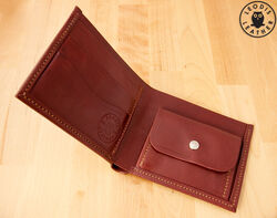 leather buffalo calf wallet