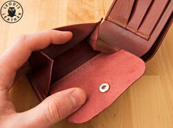 leather buffalo calf wallet