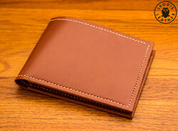 Leather buffalo calf wallet